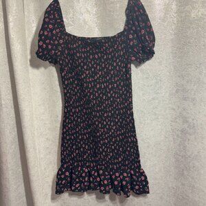 Forever 21 Black floral mini dress
